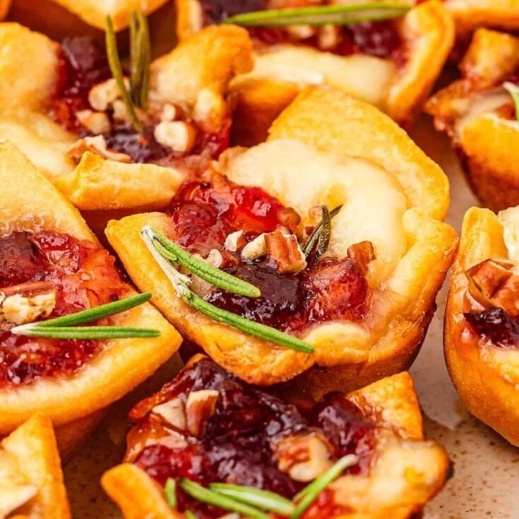 Brie cranberry bites appetizer made after reading these One bite appetizers
