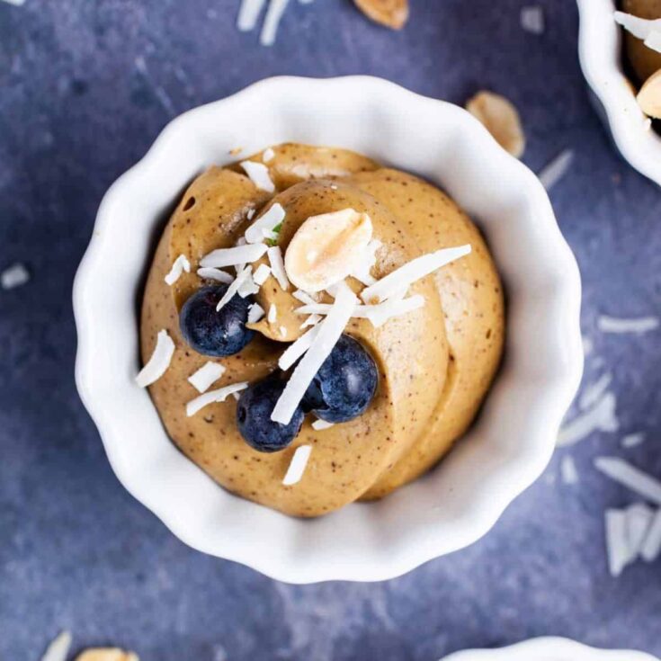 Chocolate Peanut Butter Mousse made after reading these Mini dessert cups
