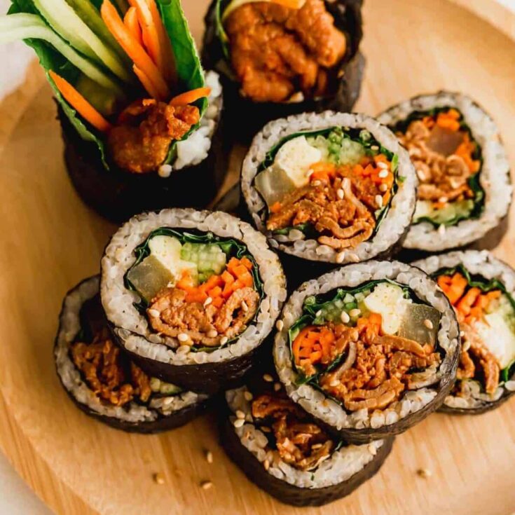 Gimbap made after reading these One bite appetizers