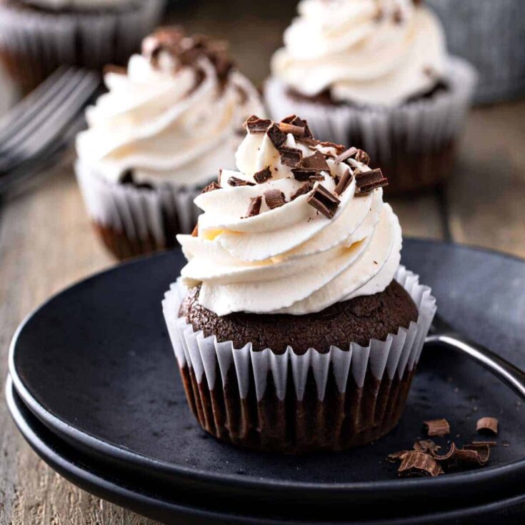 Guinness chocolate cupcakes made after reading these St. Patricks Day treats
