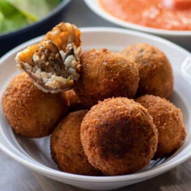 Italian rice balls made after reading these One bite appetizers