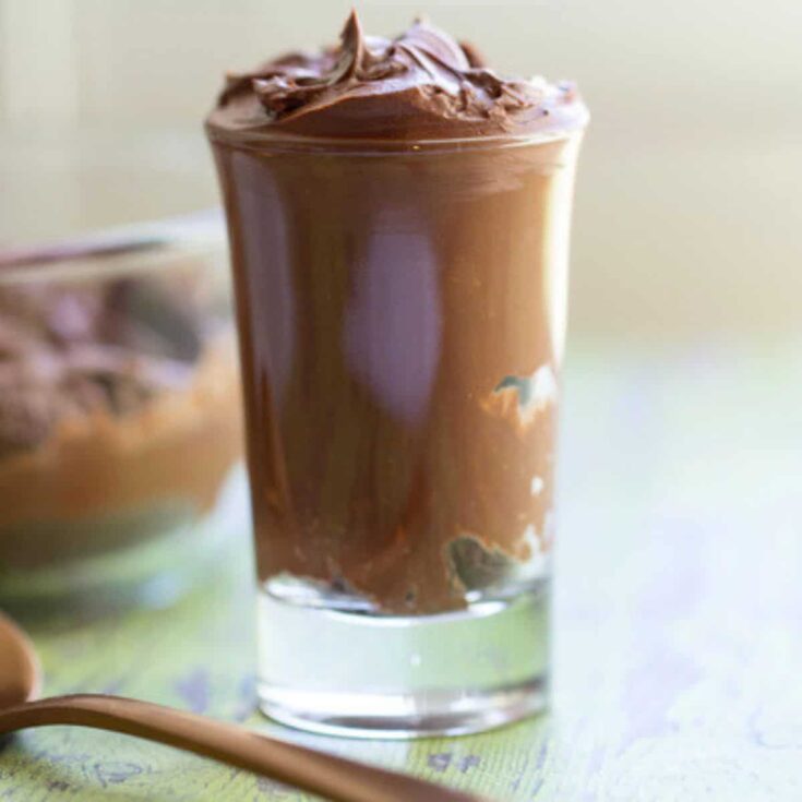 Mexican chocolate dairy free pots de creme made after reading these Mini dessert cups