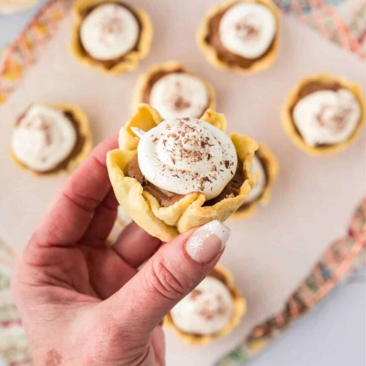 Mini French silk pies made after reading these Bite sized desserts
