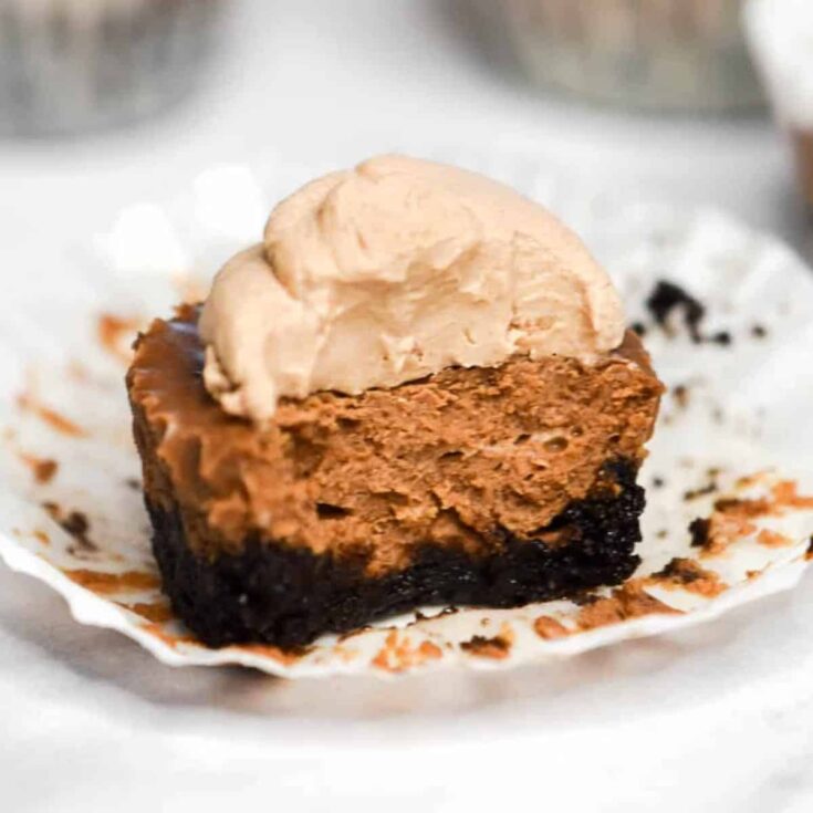 Mini chocolate cheesecake made after reading these Bite sized desserts