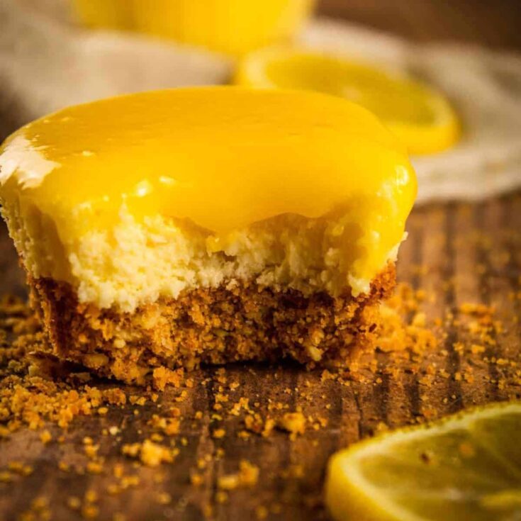 Mini lemon cheesecakes with mascarpone made after reading these Bite sized desserts