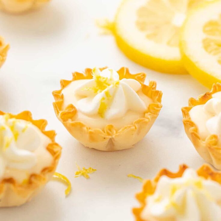 Mini lemon tarts with phyllo cups made after reading these Mini dessert cups