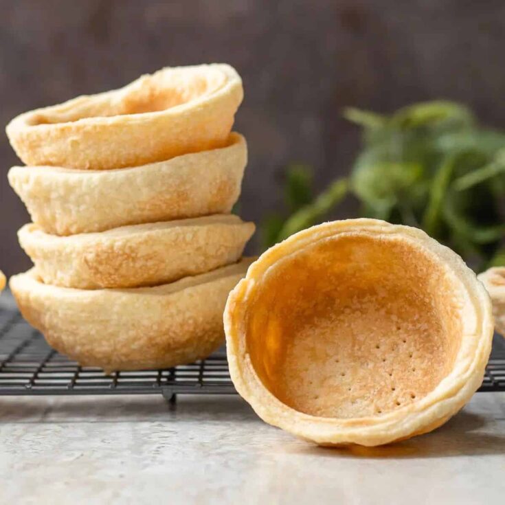 Mini pie crust shells made after reading these Mini dessert cups
