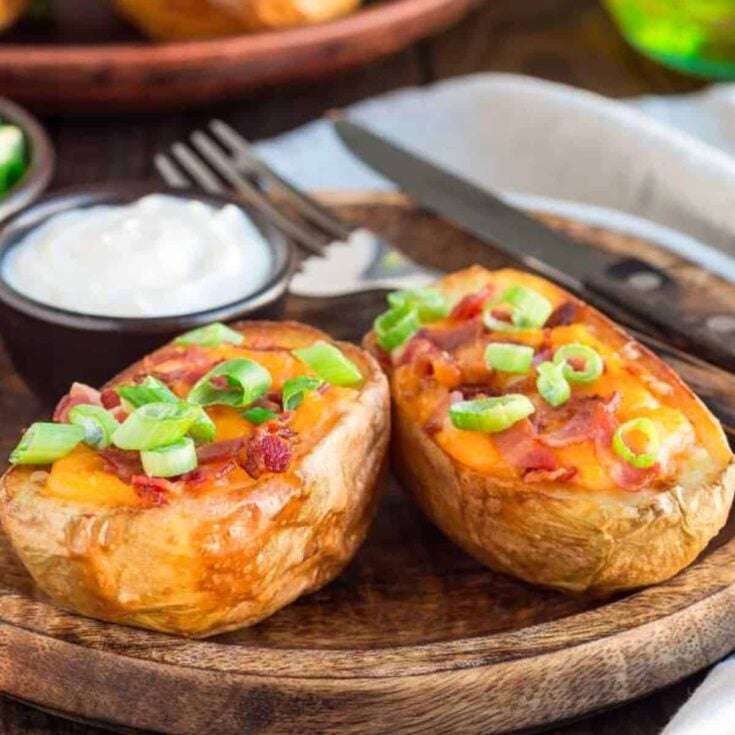 Potato skins made after reading these New Years Eve appetizers