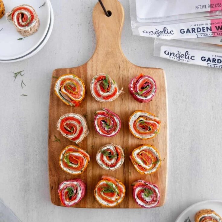 Salmon pinwheels made after reading these One bite appetizers