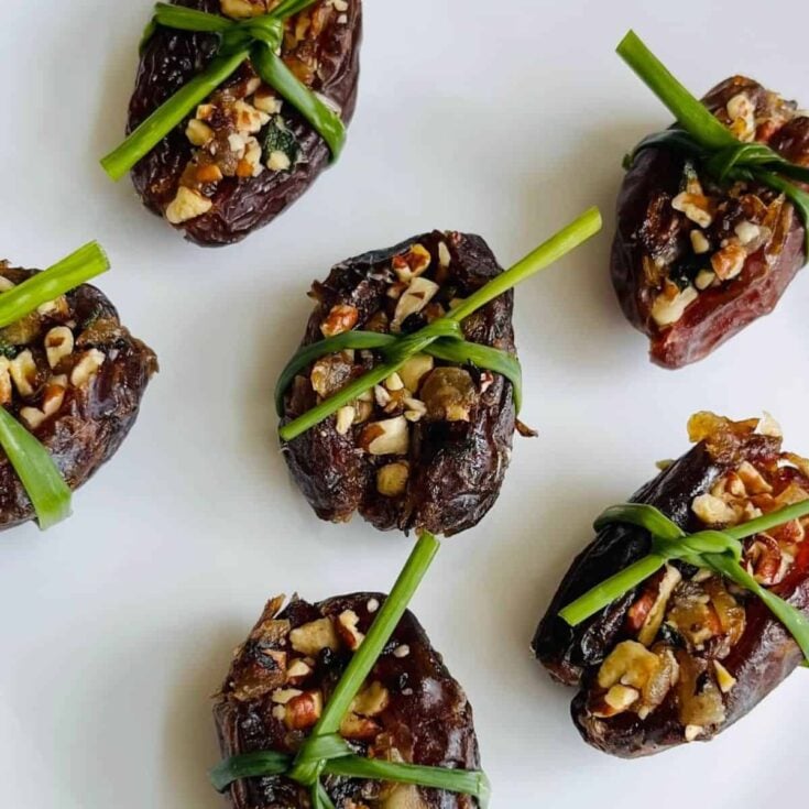 Stuffed dates made after reading these One bite appetizers