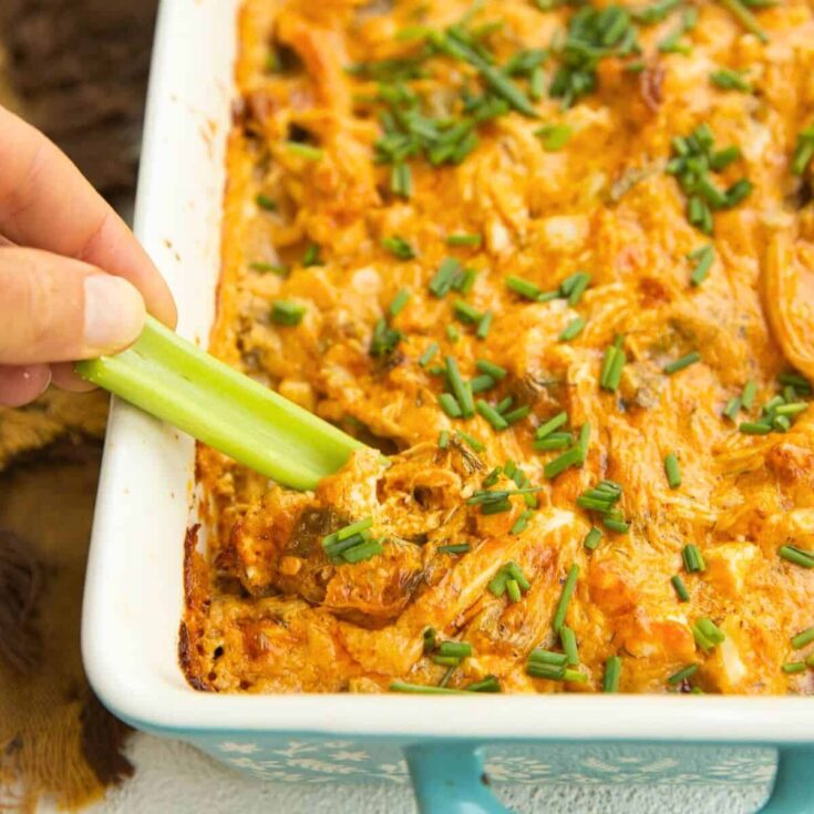 Buffalo dairy free chicken dip