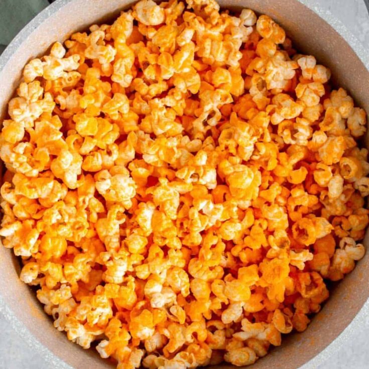 Cheddar popcorn made after reading these Popcorn recipes