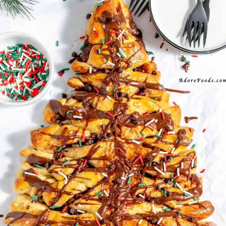Chocolate Christmas tree pastry made after reading these Christmas Desserts