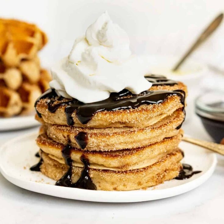Churro pancakes made after reading these Pancake recipes