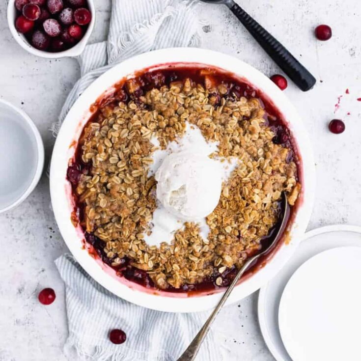 Cranberry apple crisp made after reading these Christmas Desserts