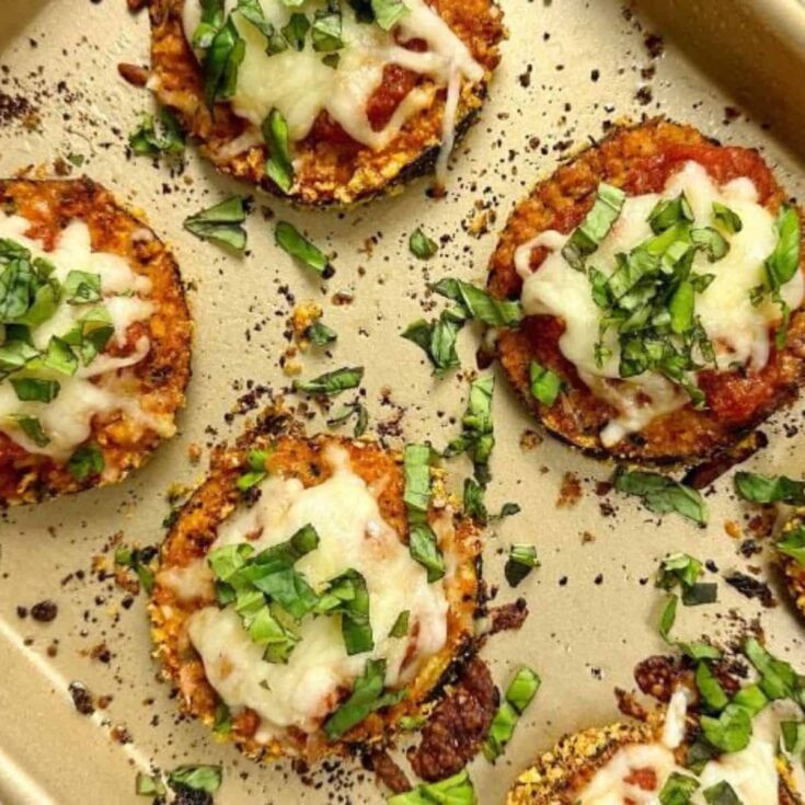 Crispy baked eggplant parmesan