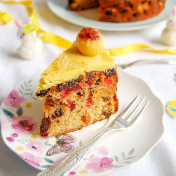 A slice of Easter Simnel cake