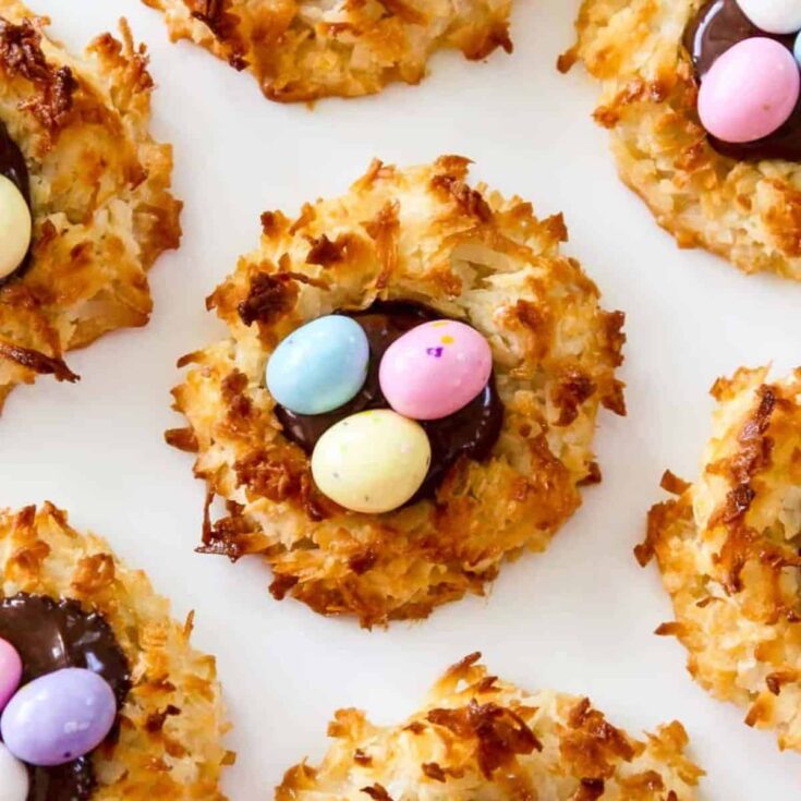 A set of Easter coconut macaroons cookies