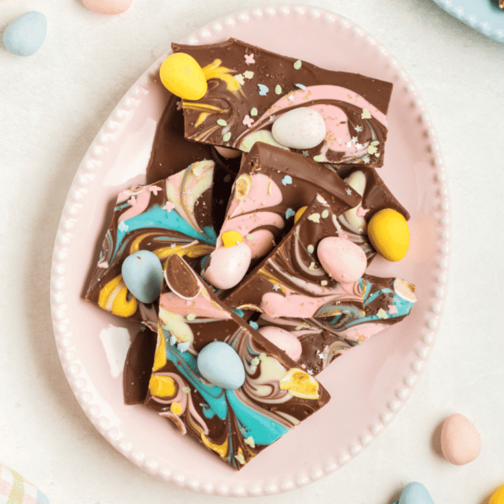 Easter bark on a plate