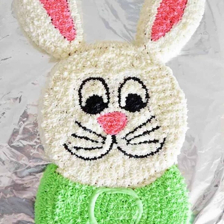 A bunny shaped Easter cake
