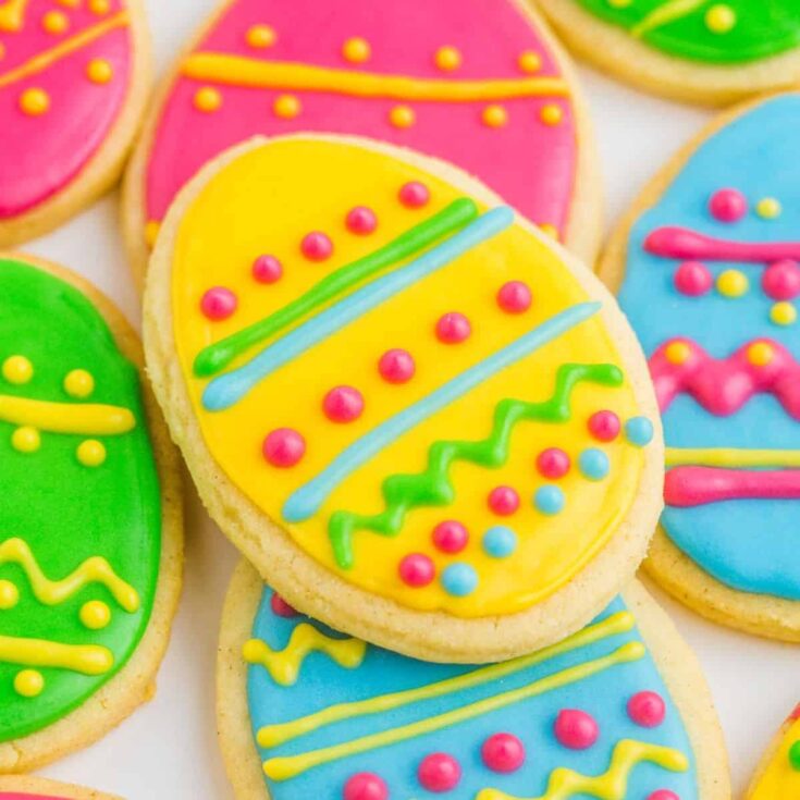 Colorful Easter egg cookies