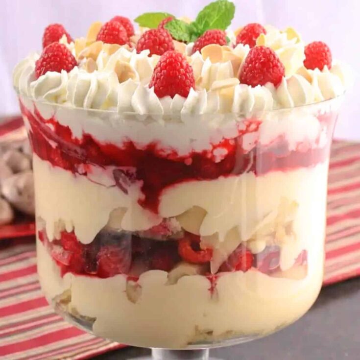 English Christmas trifle made after reading these Christmas Desserts