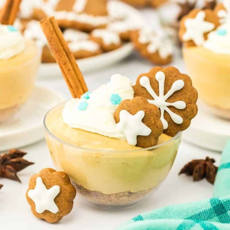 Gingerbread cheesecake jars made after reading these Christmas Desserts