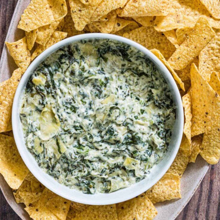 Instant pot spinach artichoke dip