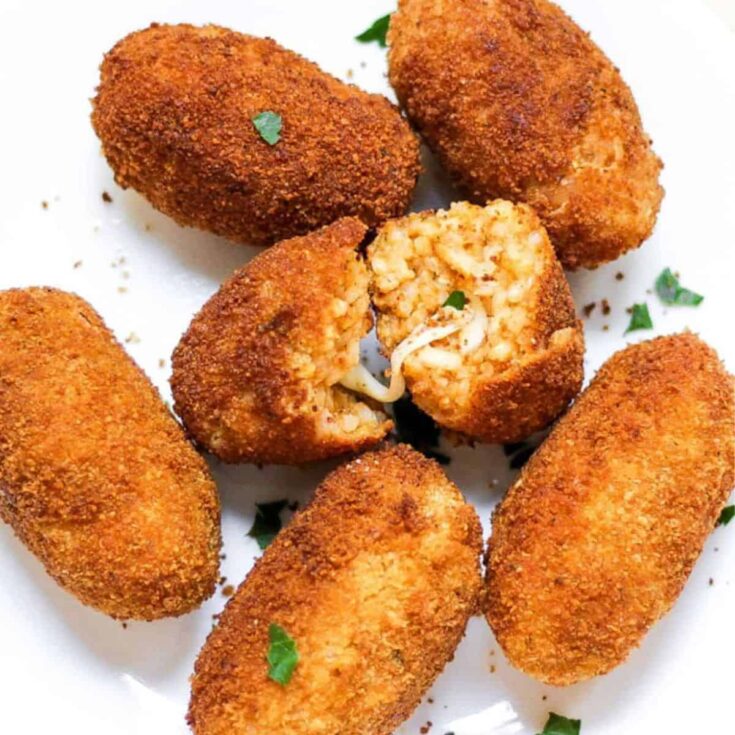 Italian Suppli on a plate