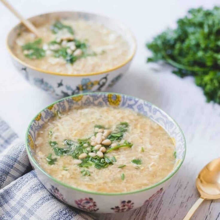 2 bowls of egg drop soup