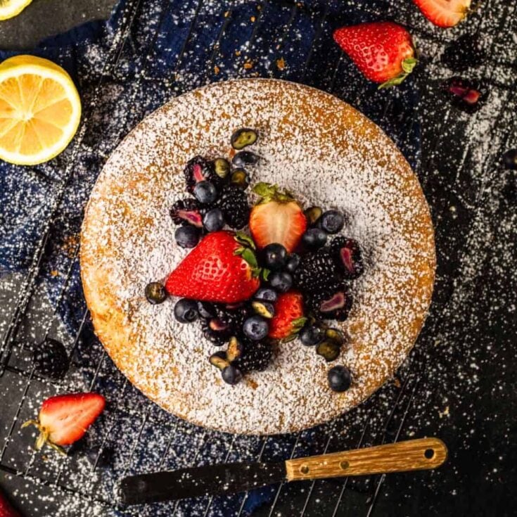 Italian lemon olive oil cake made after reading these Potluck desserts