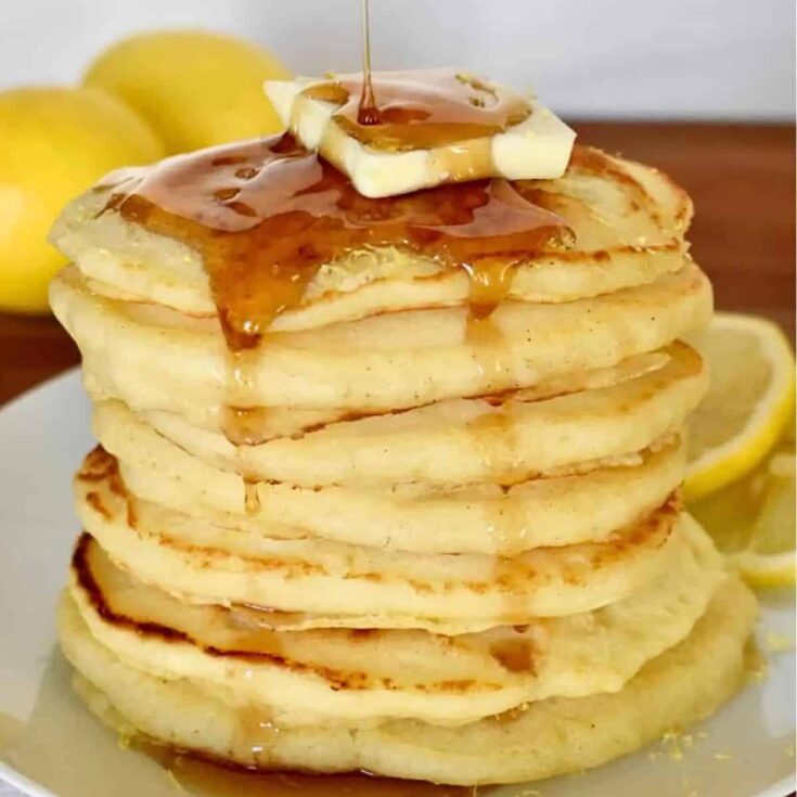 Lemon ricotta pancakes with pancake mix