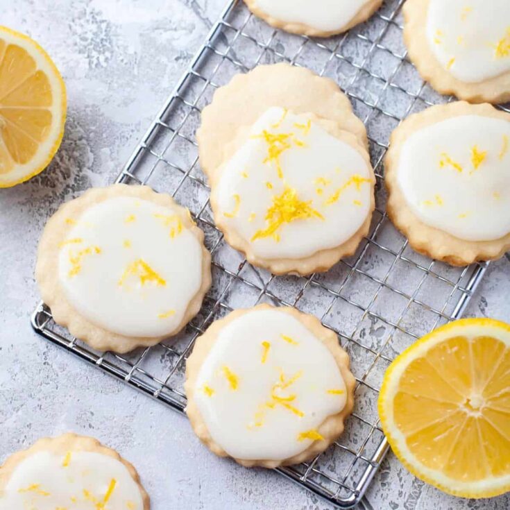 Lemon shortbread Easter cookies
