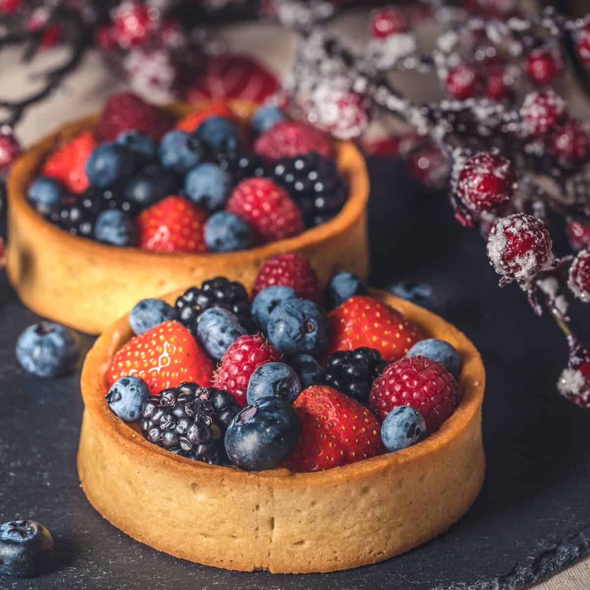 Berry tartlets made after reading these Christmas dessert recipes