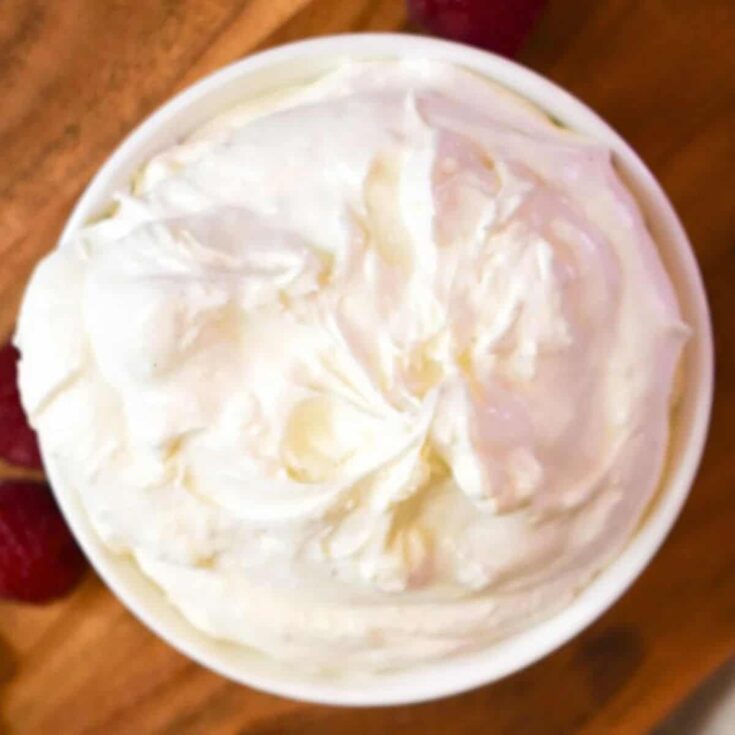 A bowl of Marshmallow fruit dip