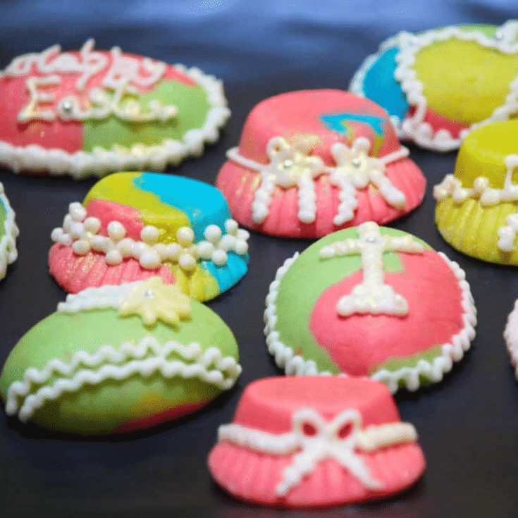 Colorful Marzipan Easter eggs