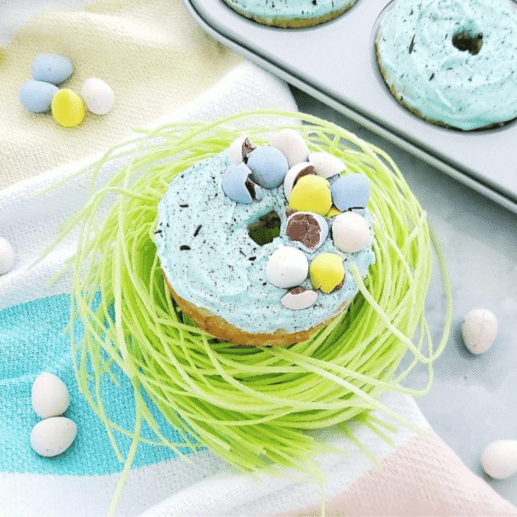 Mini egg Easter donuts