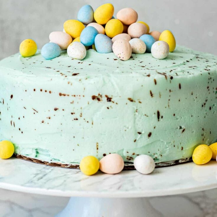 Mini eggs cake made after reading these Easter cake recipes