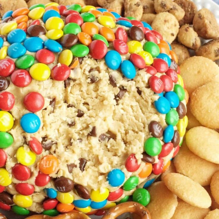 Monster cookie dough cheeseball dip