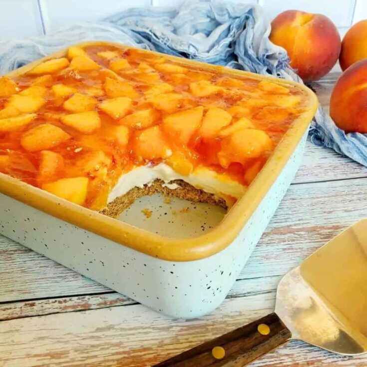 Peach delight made after reading these Potluck desserts