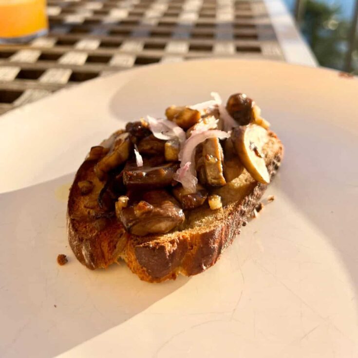 Porcini bruschetta made after reading these Italian appetizers
