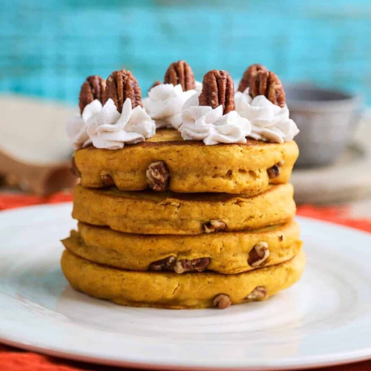 Pumpkin pecan pancakes made after reading these Pancake recipes