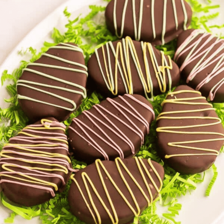 A plate of Reeses peanut butter eggs