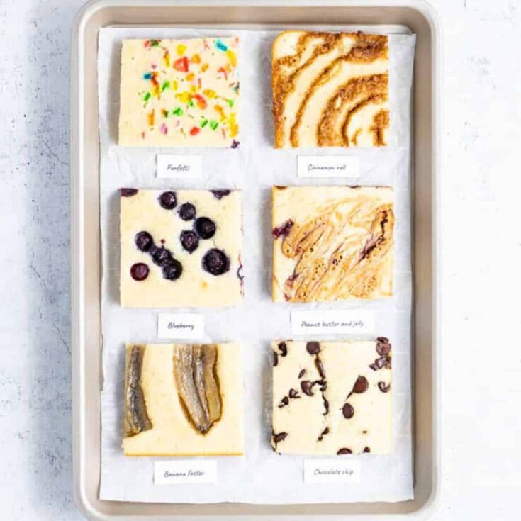 Six variation sheet pan pancakes