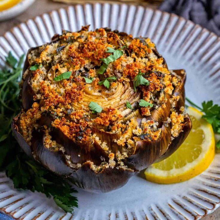 Stuffed artichokes made after reading these Italian appetizers