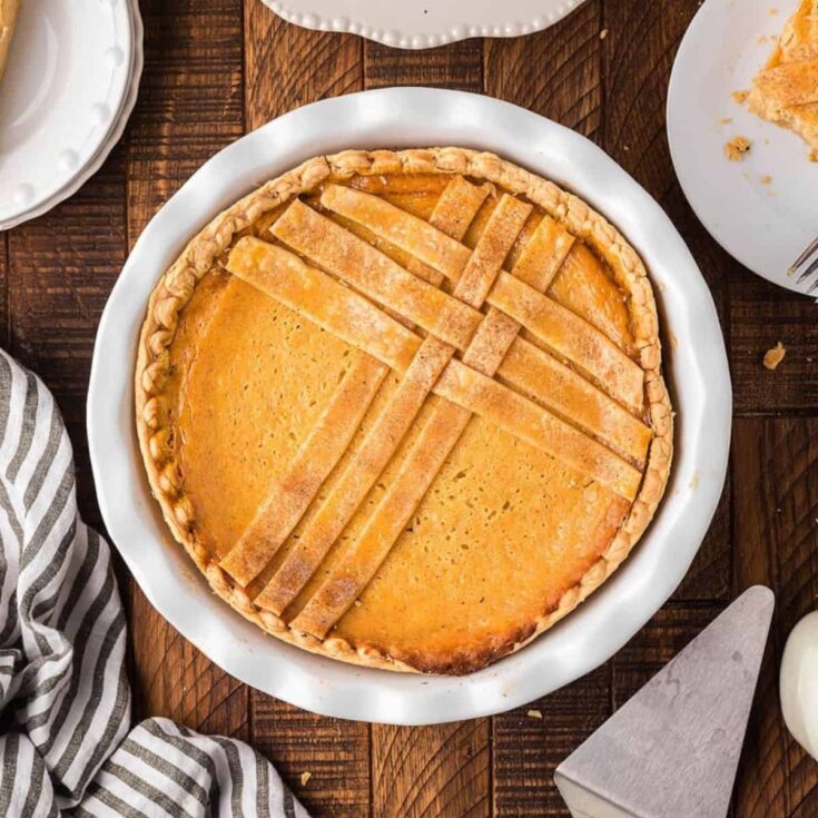 Sweet Italian ricotta pie made after reading these Christmas Desserts