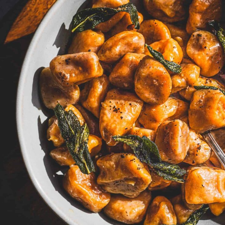 Sweet potato gnocchi with brown butter and sage