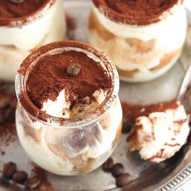 Tiramisu cups made after reading these Christmas Desserts