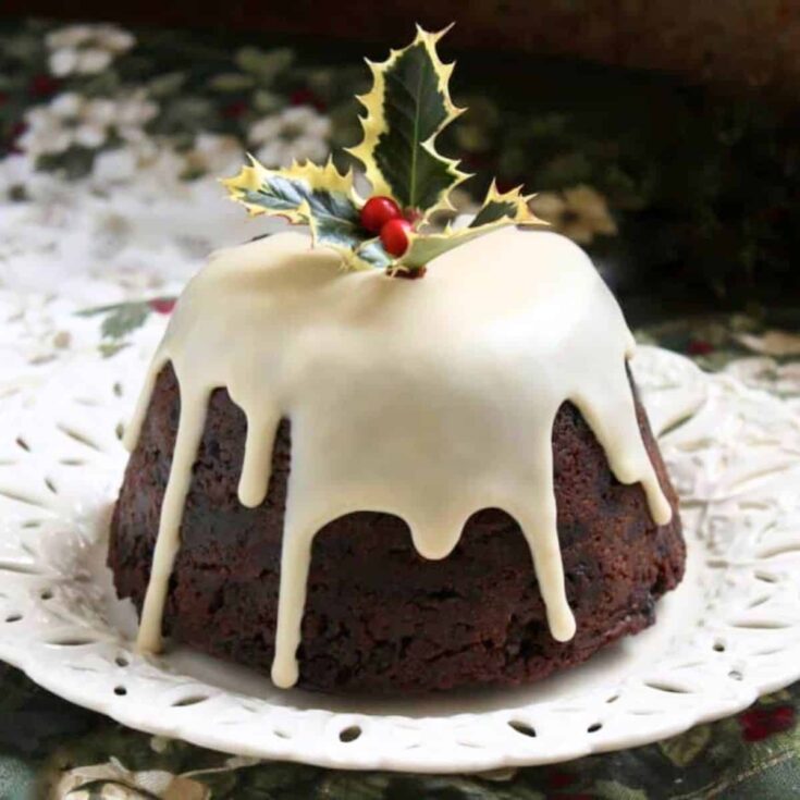 Traditional British Christmas pudding made after reading these Christmas Desserts