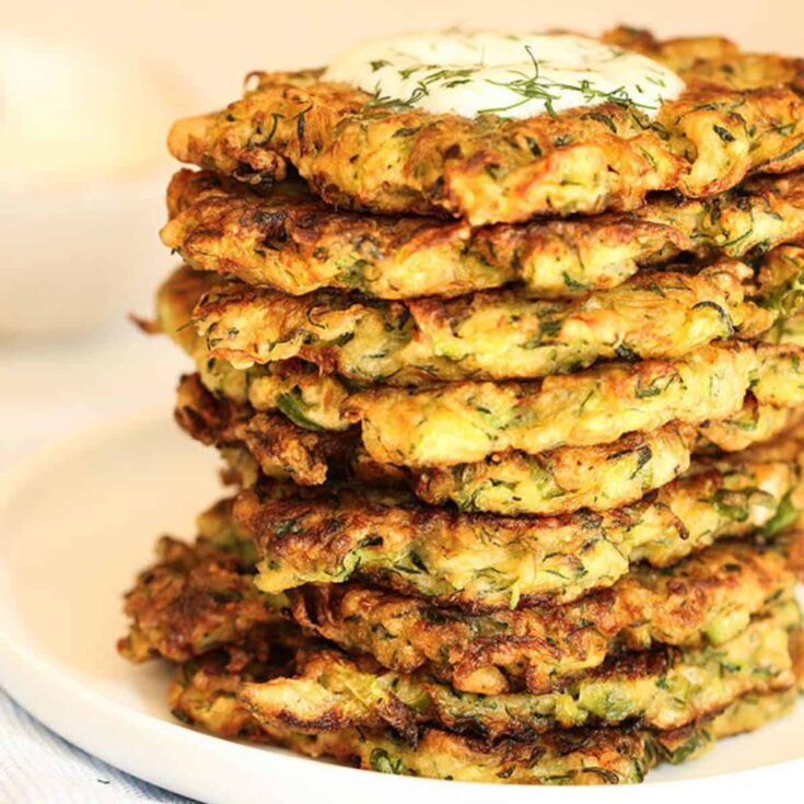 A stack of Zucchini pancakes